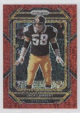 2022 Panini Prizm Red Sparkle Prizm Jack Lambert #253 HOF 5b1