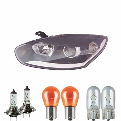 Scheinwerfer rechts H7 PY21W W5W schwarz für Renault Megane III inklusive Lampen
