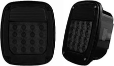 Smoked Square Rear Tail Lights Fit For 1979-2006 Jeep Wrangler Tj Yj Cj 2pcs Dot
