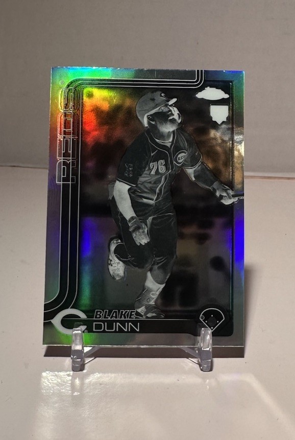 2025 Topps Chrome Baseball BLAKE DUNN Rookie Card Negative Refractor #161 Reds
