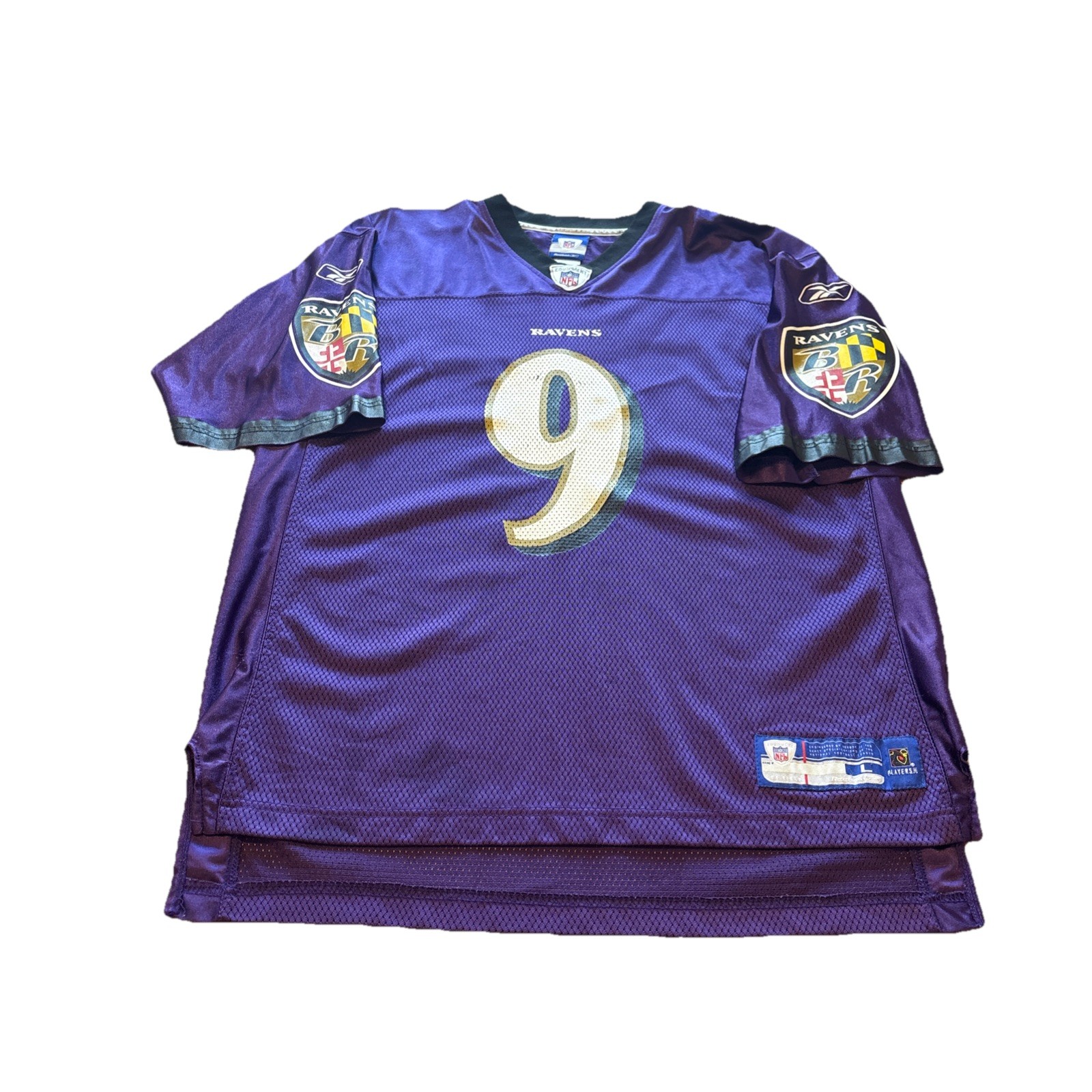 Vintage Reebok Ravens Purple Steve Mcnair #9 Nfl Football Jersey Men'S Size L