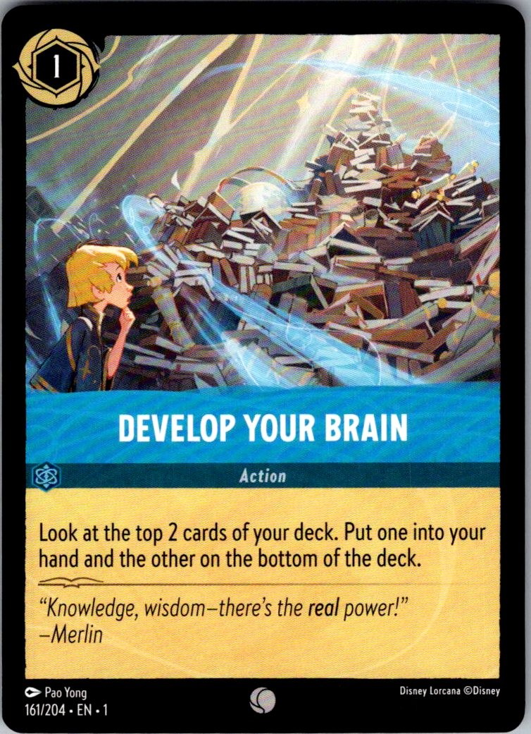 Develop Your Brain The First Chapter 161/204 Common Lorcana Near Mint