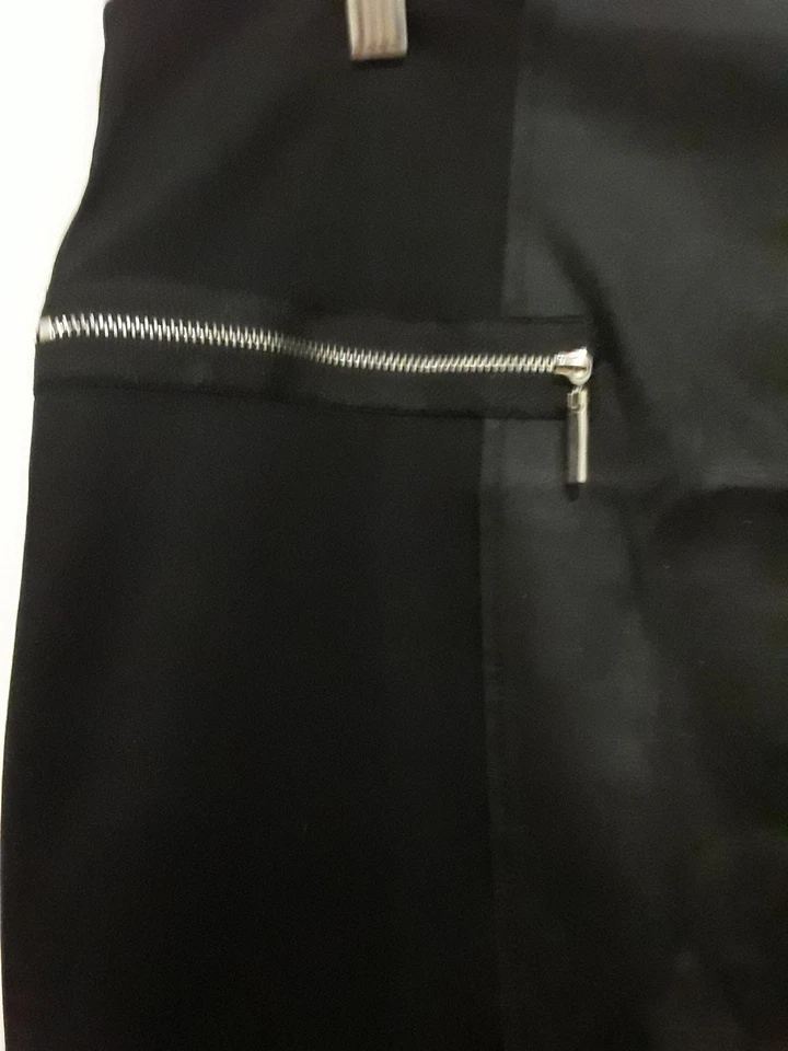 Crossroads Skirt Womens Size 16 Knee Length Zips Stretch Black Casual Work Party - image 4 of 4