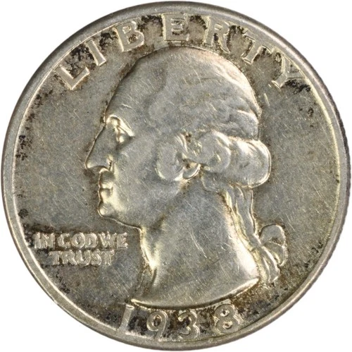 1938 Washington Silver Quarter AU Uncertified #257