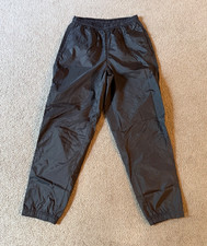 VTG 90s Nike Men's Black Nylon Windbreaker Track Pants - Size Medium