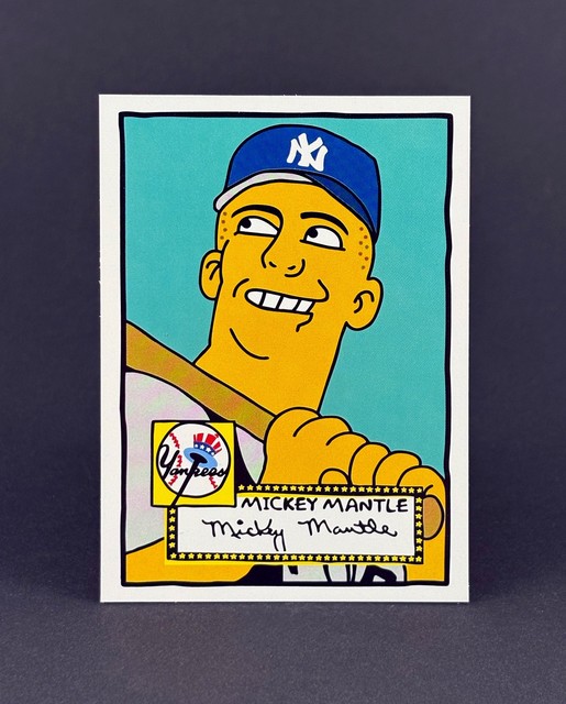 Mickey Mantle 1952 Rookie Art Card baseball card artwork Thick Card Stock