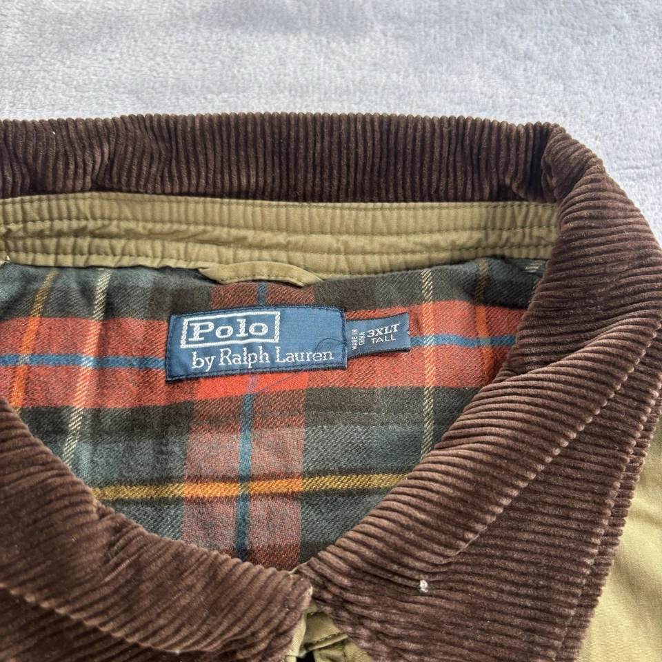 Polo Ralph Lauren Jacket Mens 3XLT Tall Full Zip Bi-Swing Lined Corduroy Collar - Image 2 of 4