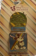 Disney Vacation Club DVC Anima Kingdom Tree Of Life And Mickey Two Pin Set New
