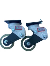 2 FOOT MASTER Plate Caster: Shock-Absorbing, Swivel, Poly,75 Mm Wheel 30mm Wide