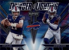 2021 Panini Playoff #TL-8 Josh Allen / Stefon Diggs Thunder & Lightning