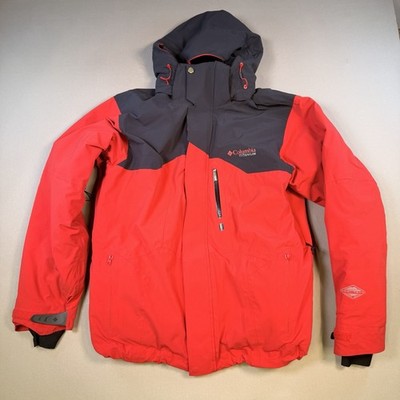 Columbia Omni Heat Men's Snow Rival Titanium Omni Tech Ski Jacket Red Size L