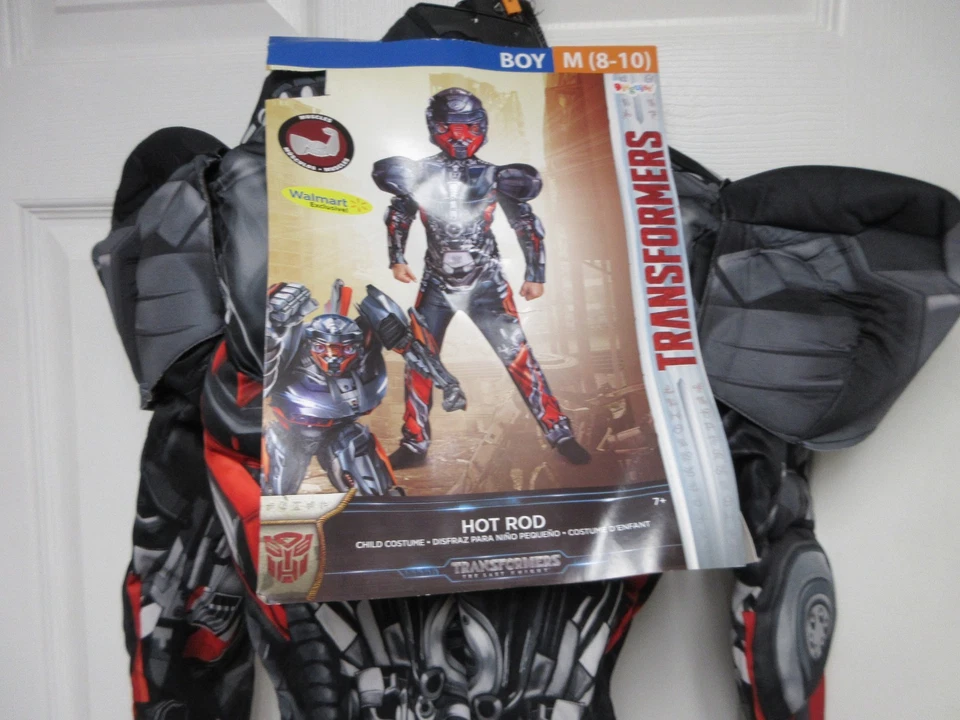Transformers Kids Halloween Custome Hot Rod Muscle Autobot Boys Size M 8-10 New - Image 2 of 4