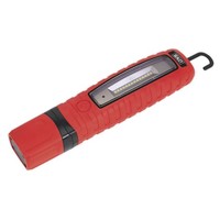 Sealey Wiederaufladbar 360� Inspektion Licht 14 Smd & 3W Led Rot Lithium-Ion Le