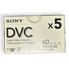Sony Mini DV DVM60PRRJ 60 Minute Mini DV Video Cassette Pack of 5 Brand New