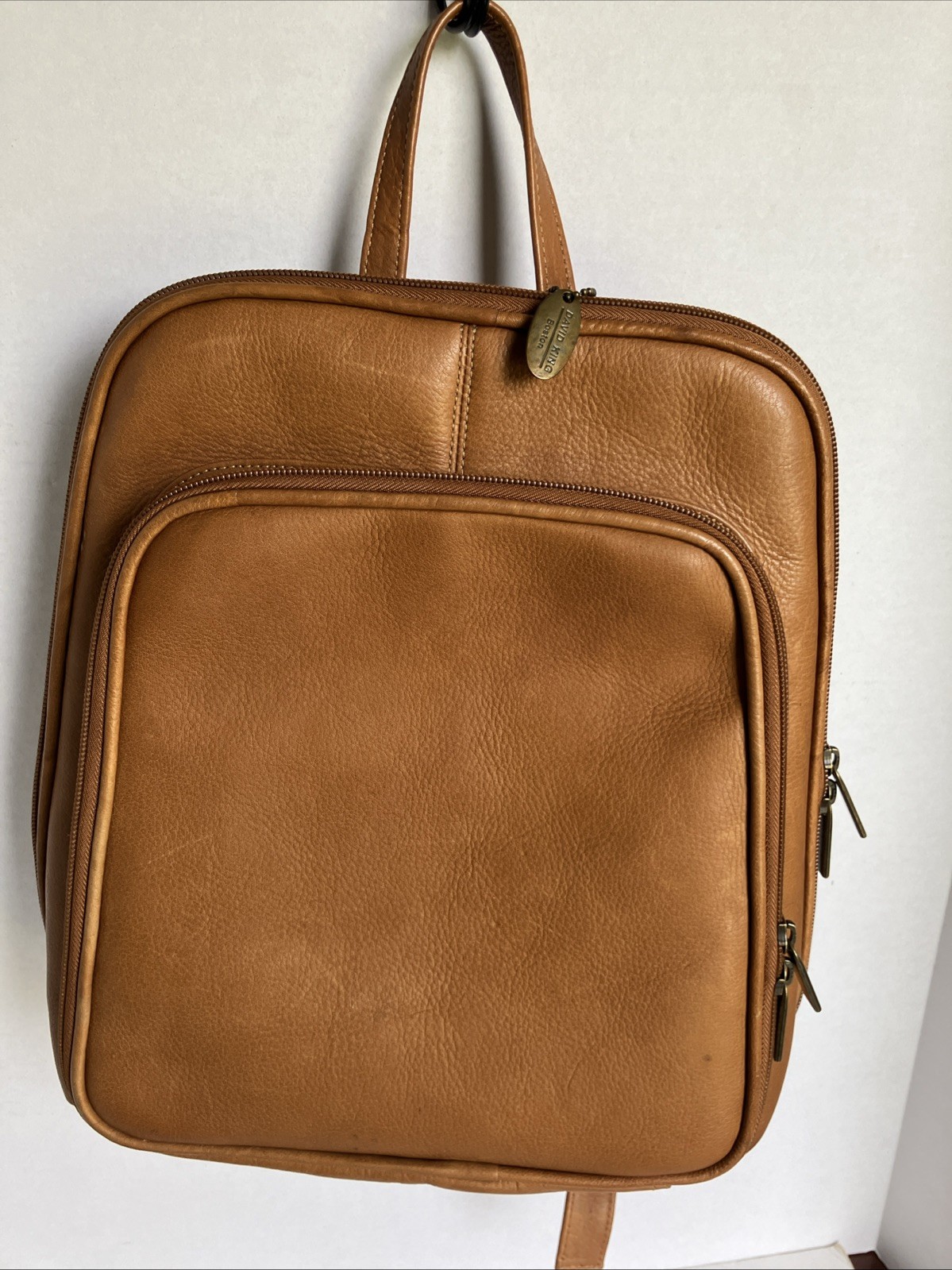 David King & Co. Back Pack Tablet Travel Purse Hand Bag Leat