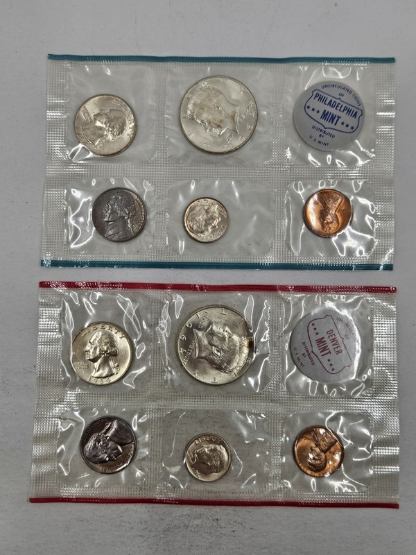 1964 United States Mint Uncirculated Silver Mint Set 🇺🇸 90% Silver Coins