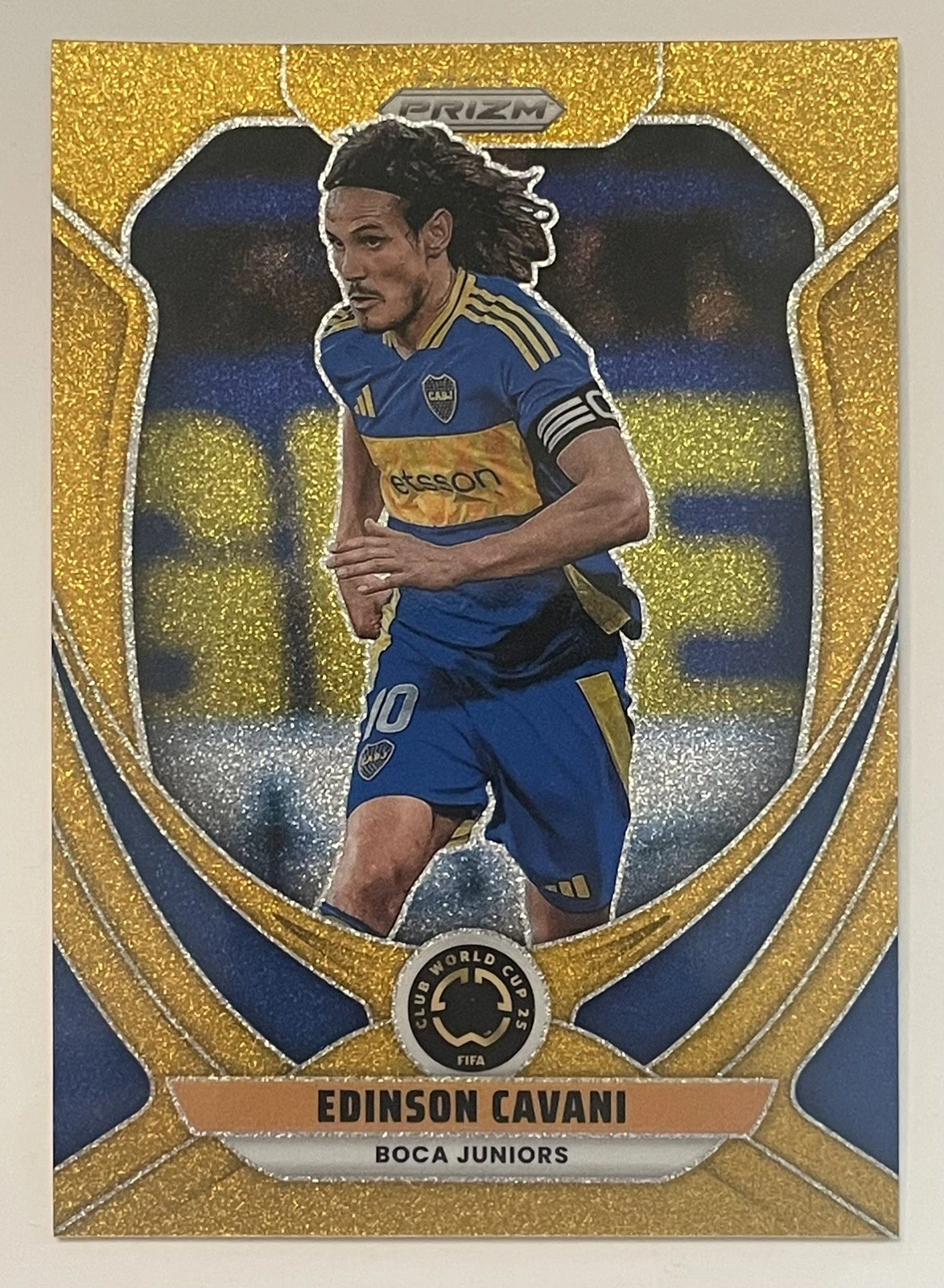 Edinson Cavani Gold Glitter #/10 - 2025 Panini Prizm FIFA Club World Cup