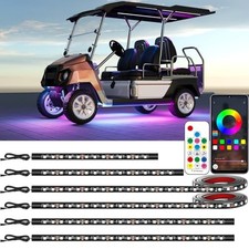 6PCS Golf Cart Underglow LED Light Kit with Built-in 12V-80V Reducer  6 PCS