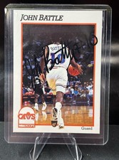 1991-92 Hoops John Battle Hand Signed Autograph Cleveland Cavaliers #347