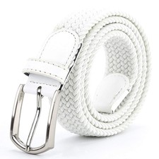 Braided Canvas Woven Elastic Stretch Belts for Men/Women/Junior with Multicol...