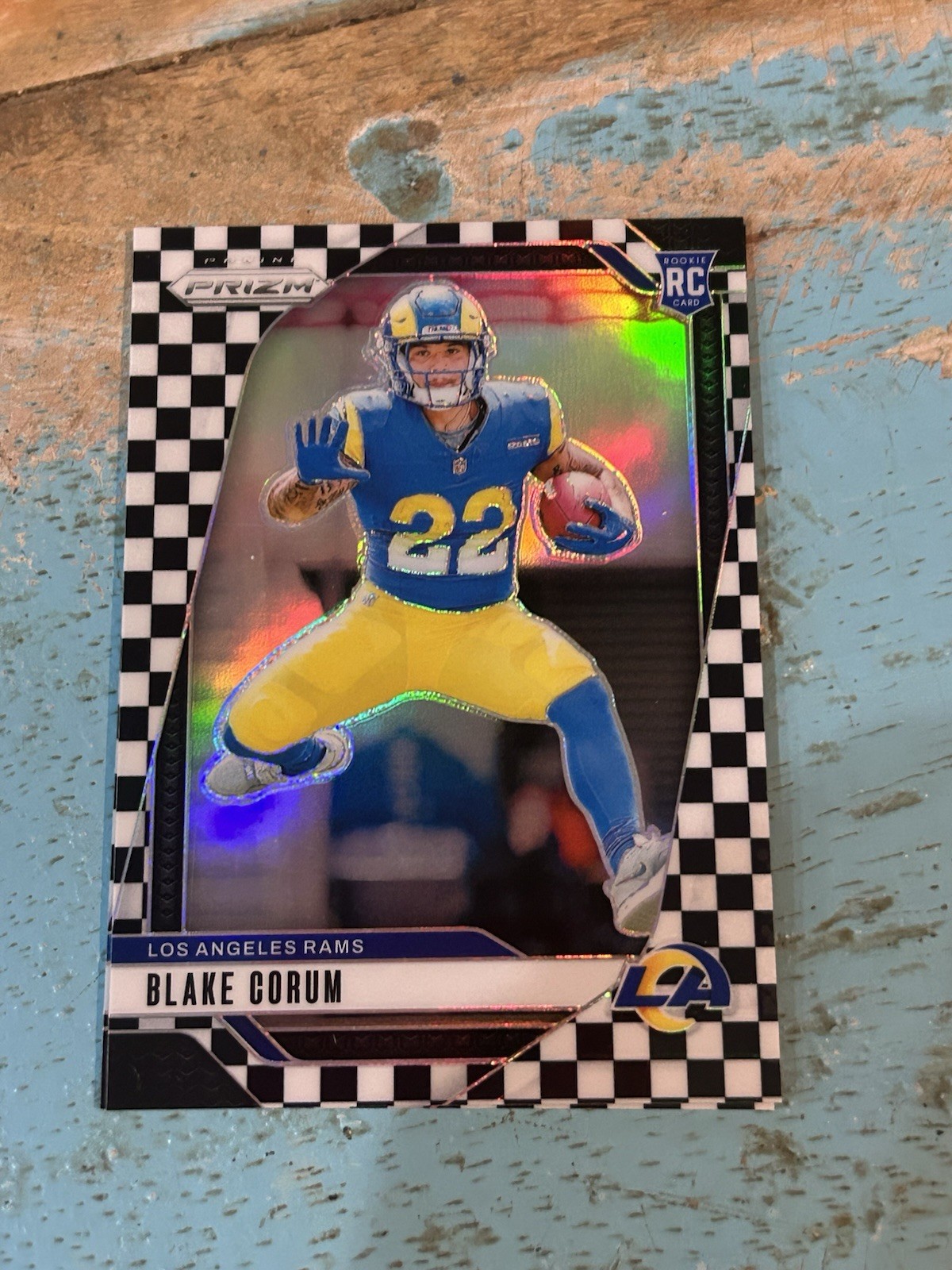 2024 Panini Prizm - Rookies Blake Corum #308 Black & White Checker Prizm (RC)