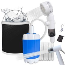 Portable Camping Shower Outdoor Camp Shower Pump,Upgrade Rechargeable Shower ...