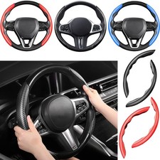 Universal Car Steering Wheel Cover Carbon Fiber Anti-skidprotector Accessory