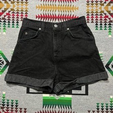 Levi s 954 Orange Tab Shorts Womens 9 Black High Rise B8