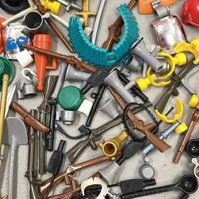 Playmobil 3 lbs Lot 45+ Figures Weapons Horses Cows Donkey Ruffnut Tuffnut HTTYD