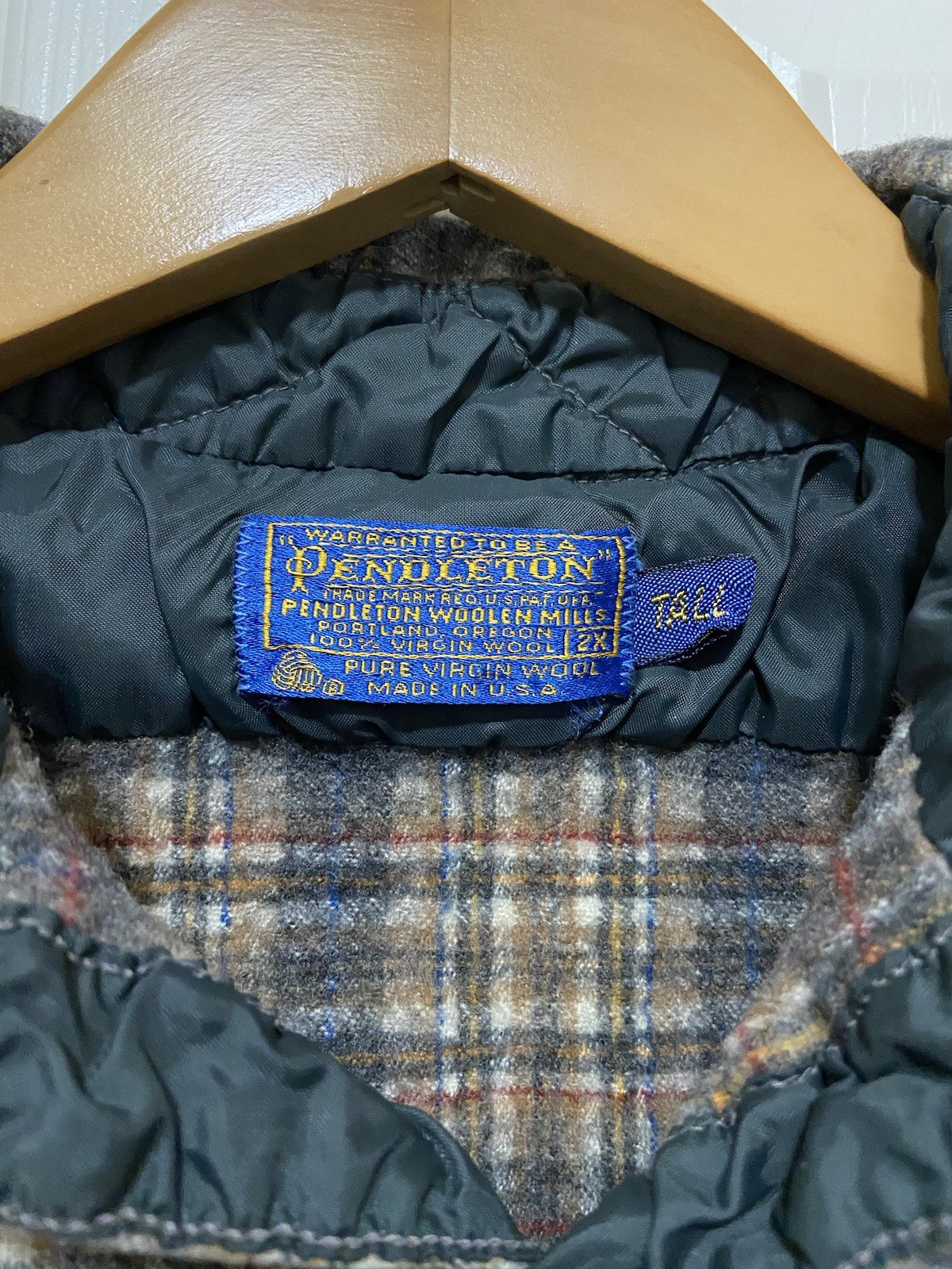 Vintage Pendleton Virgin Wool Button Down Flannel… - image 3