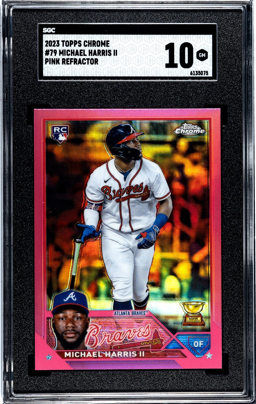 2023 Topps Chrome #79 Michael Harris II RC SGC 10 Gem Mint Pink Refractor