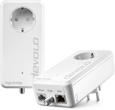 Devolo Giga Bridge Koaxial-Set, Glasfaserlösung, Glasfasernetzabschluss (ONT) mi