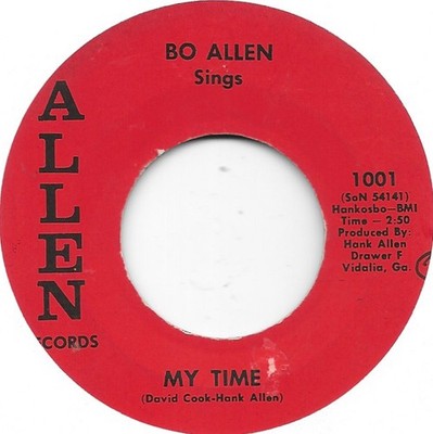 BO ALLEN My Time/See Here Honey on Allen Bo & The Weevils mod garage 45 HEAR