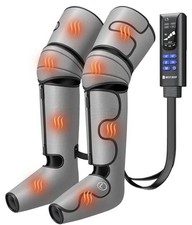 Air Compression Leg Massager with Heat : Leg Massager for Circulation and Pain R