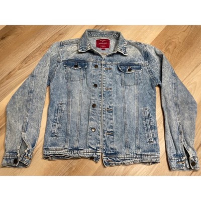 Patrol Jeans Red Label Acid Wash Blue Denim Trucker Jacket LDJ-001 Mens Medium