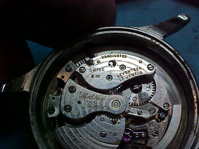 VINTAGE MANS MATHEY TISSOT MILITARY STYLE WATCH BUMPER AUTOMATIC