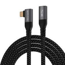 Right Angle USB C Extension Cable 6.6FT-Compatible with Thunderbolt 4 USB4, ...