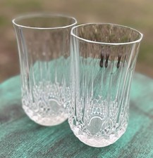 Bicchieri bicchieri vintage Cristal d'Arques Longchamp Crystal Highball, set di 2