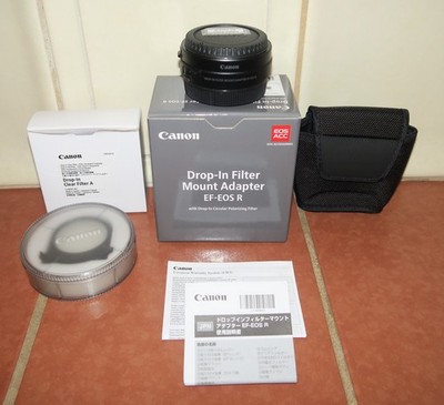 Canon Mount Adapter EF-EOS R mit Drop-In Pol-plus Clear-Filter!! TOP-ZUSTAND !!!