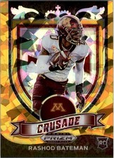 2021 Panini Prizm Draft Picks Prizms Gold Ice #166 Rashod Bateman C - FB