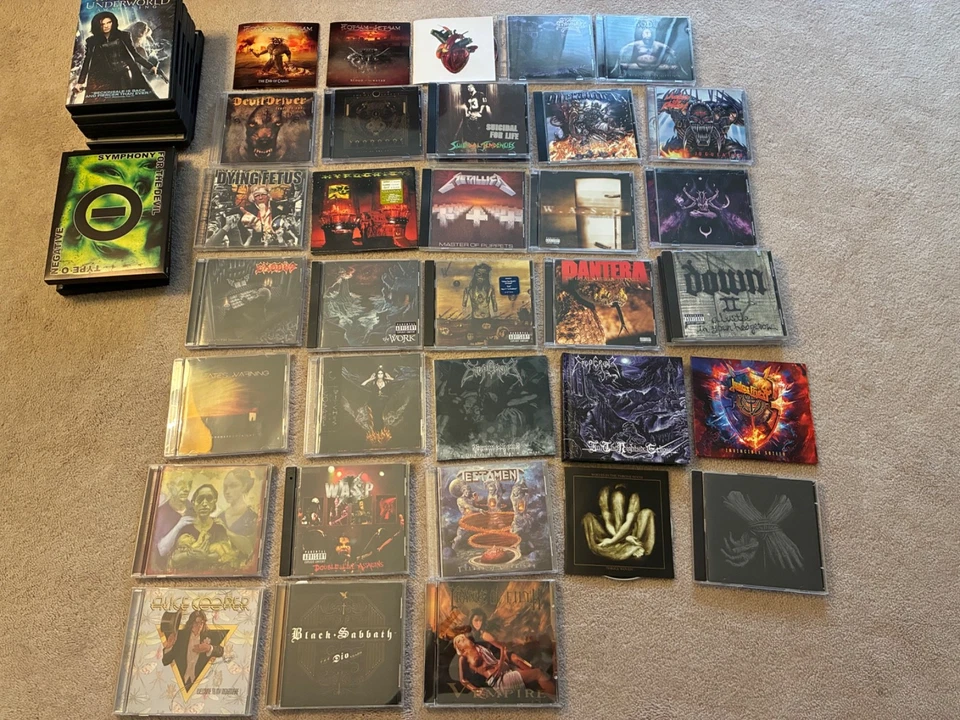 HEAVY METAL CD LOT, 30+ CDs, Judas Priest, Exodus, Metallica, Pantera, Down