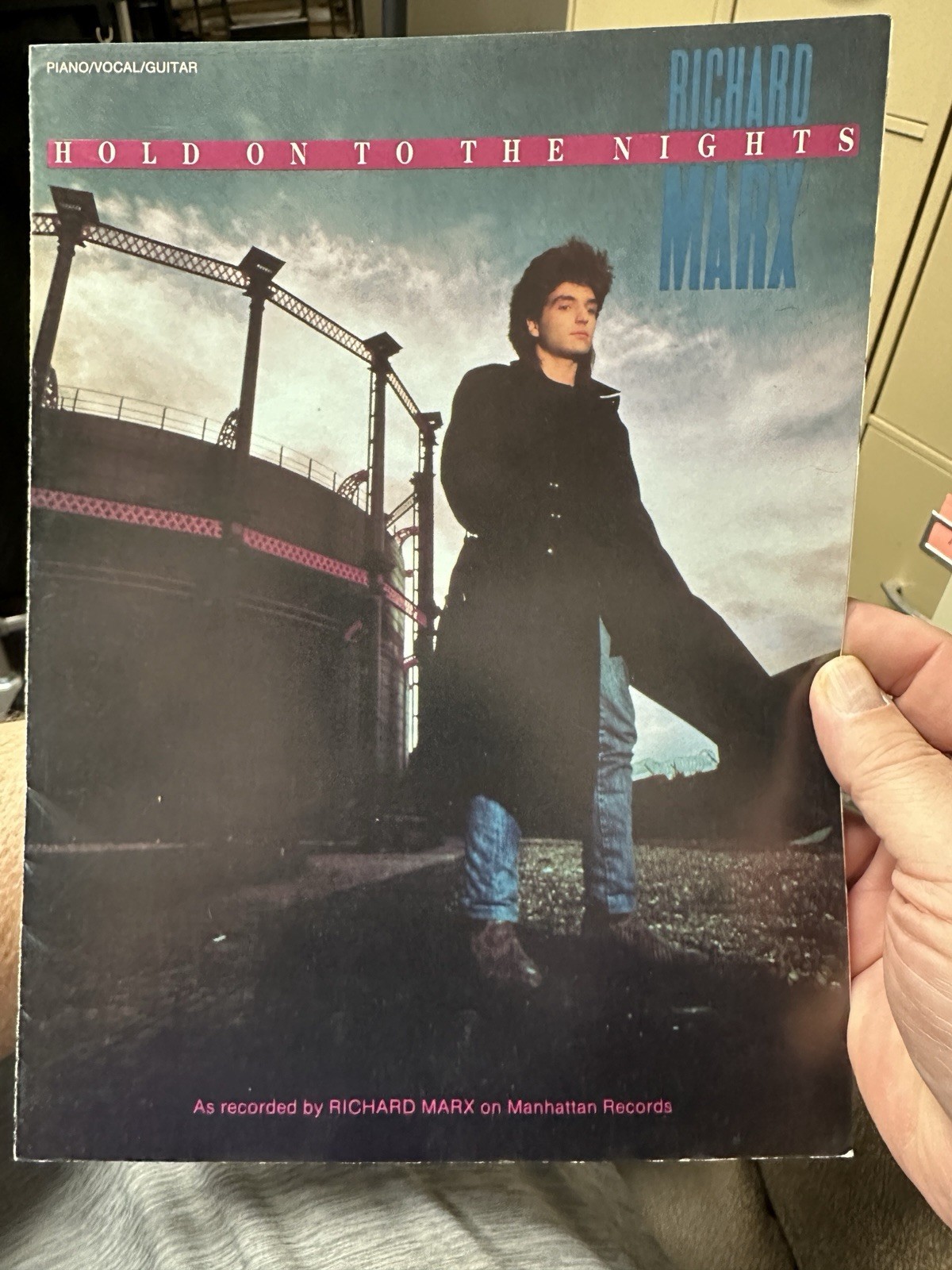 G 1987 Richard Marx sheet music HOLD ON TO THE NIGHTS