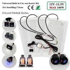 12v Car Seat Heater Kit 2 Seats Carbon Fiber Heating Pads 3 Level Switch 12v Car Seat Heater Kit 2 Seats Carbon Fiber Heating Pads 3 Level Switch