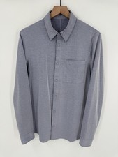 Lululemon Shirt Men  s Medium Blue Commission Long Sleeve Button Up Stretch