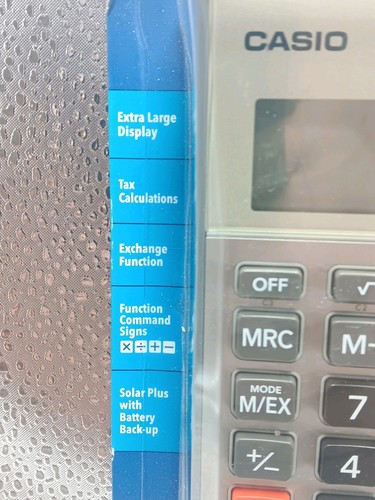 RARE VINTAGE Casio Ms-80B CALCULATOR New in Package large screen solar - Picture 7 of 10