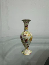 Vintage Lord Nelson Ware Rose Time Chintz Pedestal Bud Vase England Floral Decor