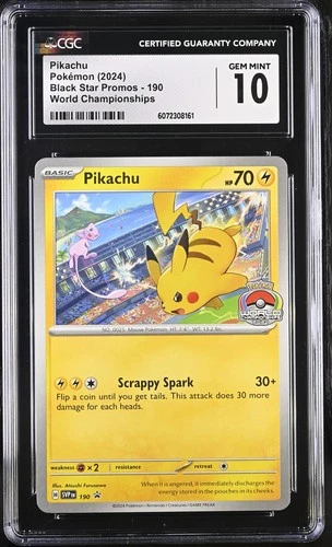 2024 Black Star Promos #190 Pikachu CGC 10