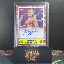 2025 Topps WWE X Bape #23A Tiffany Stratton Pink Camo Auto /25 Color Match