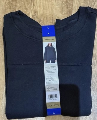 Mondetta Fleece Sweatshirt mit Rundhalsausschnitt - neu mit Etikett - Large