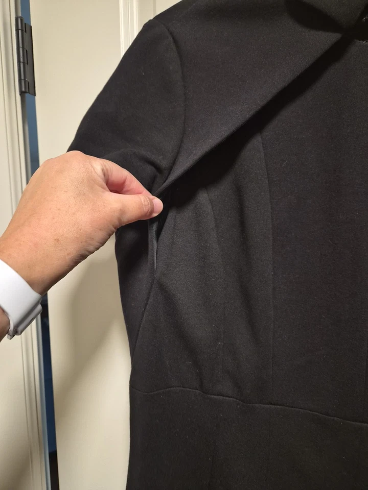 Vestido Per Se preto de malha gola reta tamanho EUA 18 Reino Unido 20 - Imagem 4 de 4